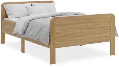 Homestyle4u Seniorenbed - 140x200 cm - Houten bed - extra hoog - Natuur