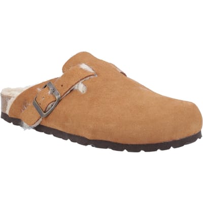 Hush Puppies Jade Leren Damesslippers Tan