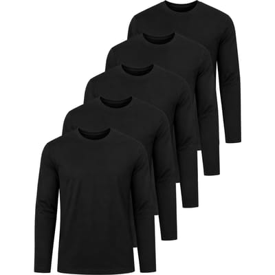 Kruze | T-shirts met lange mouwen voor heren – 5-pack
