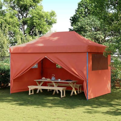 Partytent Pop-up - Feesttent Tuin - Buiten Feesten - Pop-up Systeem - 292 x 440 cm - Terracotta