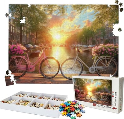 Puzzel 5000 stukjes - Legpuzzel Volwassenen - Ontspannen Tijd Verdrijven - Perfecte Vertanding - 156x105 cm - Zonsondergang