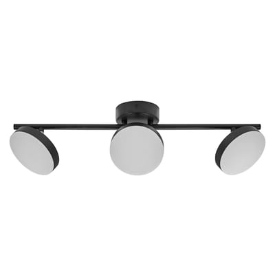 OSRAM Decor Spot Moon lamp zwart, 3 verstelbare lampkoppen, 16 W, 840 lm, 3000 K, metalen behuizing, functioneel en minimalistisch design, eenvoudig te installeren, LED niet vervangbaar