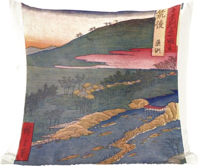 Sierkussens - Kussentjes Woonkamer - 60x60 cm - Vintage gravure Japans landschap