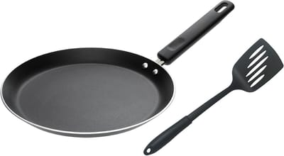 Set van 2 Aluminium Pannen (24 cm) met Spatel voor Flinterdunne Pannenkoeken