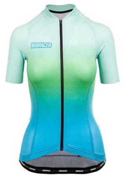 Bioracer Vesper Korte Mouw Wielertrui Blauw M Vrouw