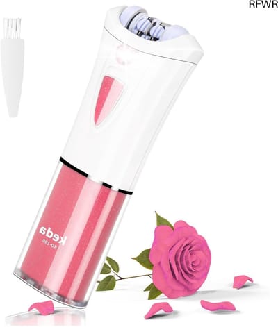 RFWR® Epilator voor dames - elektrische, huidvriendelijke haarverwijderaar voor gezicht & lichaam met koude LED-verlichting