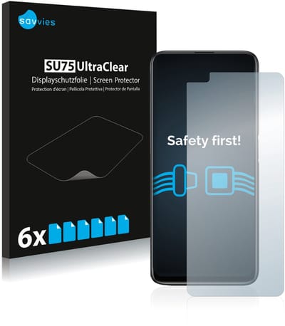 Savvies - Screenprotector voor realme 6 Pro - Folie Beschermfolie transparant 6 Stuks