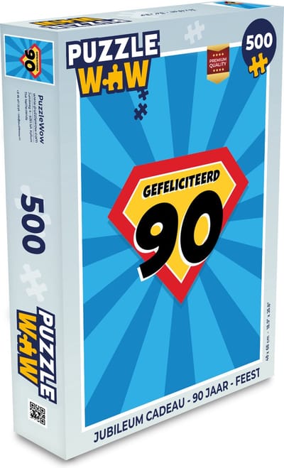 Puzzel Jubileum cadeau - 90 jaar - Feest - Legpuzzel - Puzzel 500 stukjes