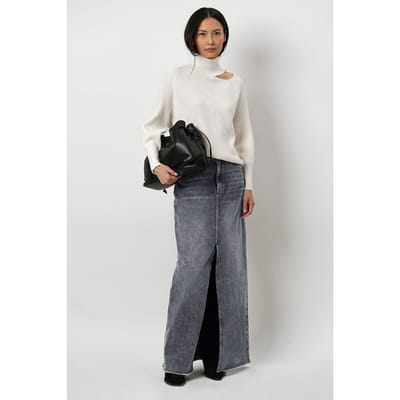 Dante6 Feral Denim Maxi Skirt Hazelnut Haze Maat: 34 | Spijkerrokken Outlet | Dames | Grijs