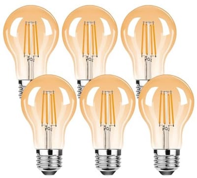 Vintage LED Lamp E27 4W Warm Wit Dimbaar 2700K - Set van 6