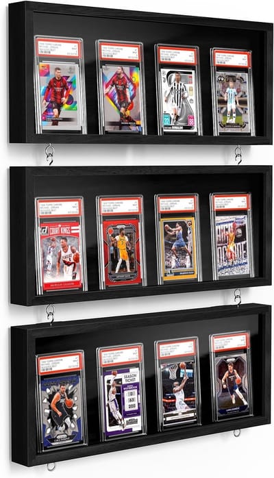 3-Pack Wanddisplay voor Verzamelkaarten - Transparant HD Kaarthouder voor Sportkaarten