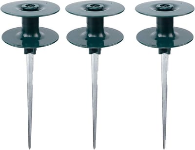 Slanggeleider Set - Hose Guide - Tuinonderhoud Vereenvoudigen - Met Pulley Structuur - 3 Stuks - Donkergroen