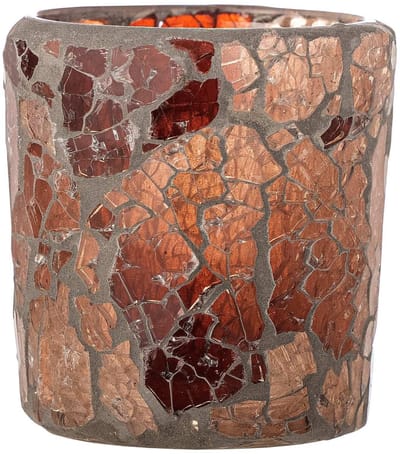 Bloomingville Waxinelichthouder gerecycled glas rose Evalyn