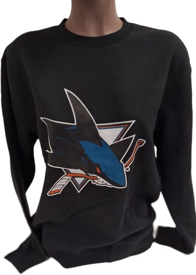 SAN JOSE SHARKS- CREWNECK-BLACK-XXL