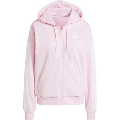Adidas Essentials 3 Stripes Fleece Sweatshirt Met Rits Roze XS / Regular Vrouw