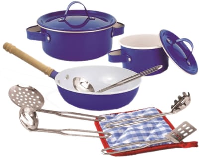 Kookset in koffer Simply for Kids blauw