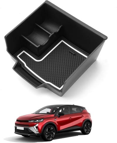Opbergdoos voor middenconsole van Renault Captur 2, E-Tech, Hybrid 2020-2025, met antislip bodem en verbeterde opbergruimte voor optimaal gebruiksgemak