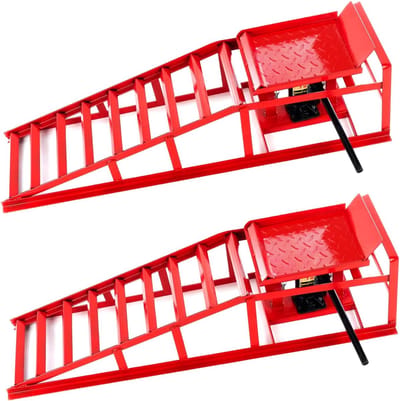 Hydraulische Oprijplaten - Laadbruggen Set - Voertuig Onderhoud - Geïntegreerde Krik - 5000kg Capaciteit - Metaal