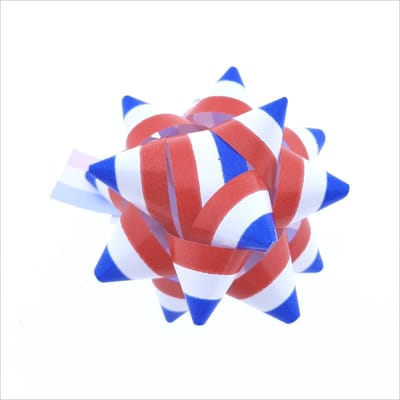 Cadeaustrikken Nederlandse Vlag - Starbow - Ø8 cm - Met Plakstrip - Decoratie Strikken - Set van 25