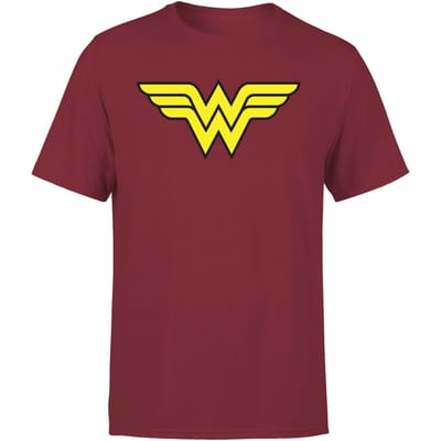Justice League Wonder Woman Logo Men's T-Shirt - Burgundy - S