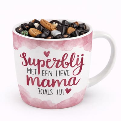 Mok - Koffie - Cadeau - Traktatie - Mama - Moederdag - Allerliefste Mama - Keramiek - Drop - "Speciaal voor jou"