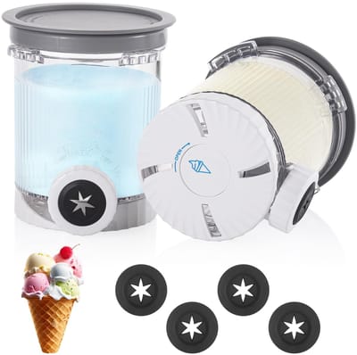 Dailygoods- IJscontainers 2-pack - 16 oz capaciteit - BPA-vrij - Vaatwasmachinebestendig - Geschikt voor Ninja Swirl - Temperatuurbestendig van -30 °C tot 150 °C - Ijsbekers