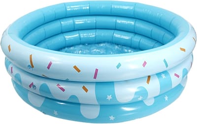 Kinderbadje - Speelzwembad Opblaasbaar - Zomerse Waterpret - Veiligheidsontwerp Flexibele Rand - 120 x 120 x 30 cm - Blauw