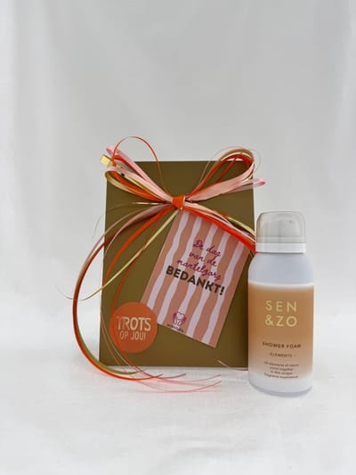 Dag van de Mantelzorg •Cadeaupakket Dames• Sen&Zo Elements Showerfoam Mini - Cadeau voor Vrouwen - Perfect Gifts