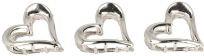 Haarsoires Haarspeld Haarklemmen 4cm – Hartjes – Zilver – Set van 3 - Haarclip Klem - Hair Claw - voor Opsteken Haar - Hair Clip - Decoratieve Haaraccessoire