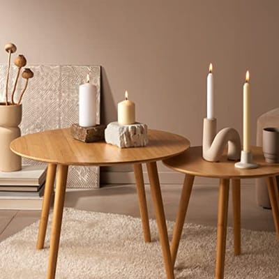 Gladde stompkaarsen Ivoor - 4 stuks - 15 x 6 cm - Decoratieve kaarsen - Brandduur 42 uur - Ongeparfumeerd