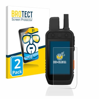 BROTECT - Screenprotector voor Garmin Alpha 200 / 200i / 300 / 300i K - Folie Beschermfolie transparant 2 Stuks