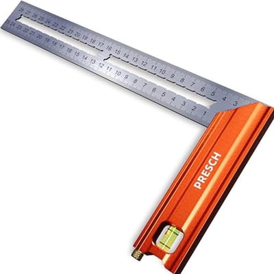 Precisiehoek 250 mm met Waterpas en Markeernaal - Ideaal voor Houtbewerking