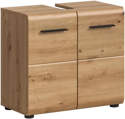Wasbekkenkast in artisan eik - Compacte opbergoplossing voor je badkamer - 240x70 mm