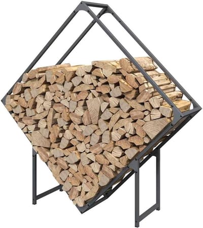 Brandhouthouder - Houtrek Opslagrek - Hout Opslaan - Robuust Koudgewalst Staal - 100 x 25 x 100 cm - Antraciet