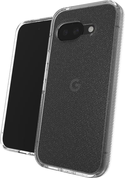 ZAGG Milan Hoesje Geschikt voor Google Pixel 9a - Grafeen Back Cover - Gerecycled Materiaal - Glitter Transparant