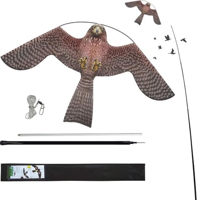 Telescopische Vogel Afschrikker Vlieger met 4 m Uitschuifbare Paal