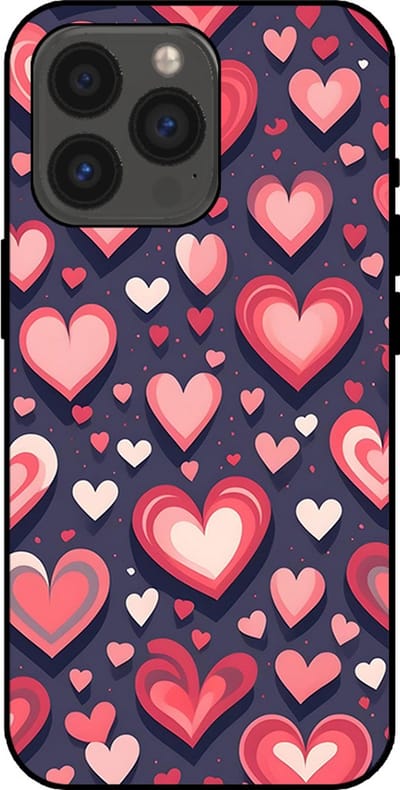 Smartphonica Telefoonhoesje Geschikt voor iPhone 13 Pro met Hartjes Opdruk - TPU Backcover Case With Heart Design geschikt voor iPhone 13 Pro