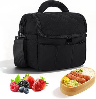 Stijlvolle Geïsoleerde Koeltas voor Vrouwen, Lekvrije Lunchtas voor Werk en Picknick, Multifunctionele Draagbare Koeltas
