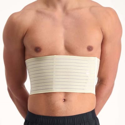 Dunimed Ribbrace voor Mannen - Rompandage - Ribbandage met Klittenband - S/M