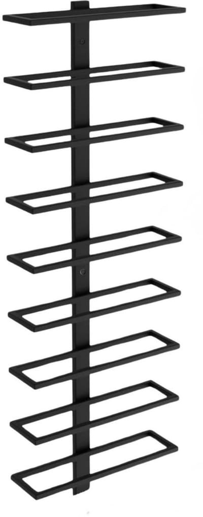 Mémoire® Réserve Wandwijnrek voor 9 Flessen – Luxe Wijnrek voor Aan de Muur – Stijlvolle Wijnopslag van Metaal – Verticale Wijnpresentatie – Ruimtebesparend Design – Perfect voor Woonkamer, Keuken en Wijnliefhebbers