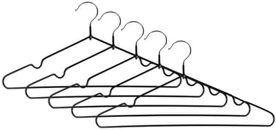 Benson Kledinghangers - 10x stuks - metaal - anti slip - 40 cm - vaste haak - kledingkast inruimen