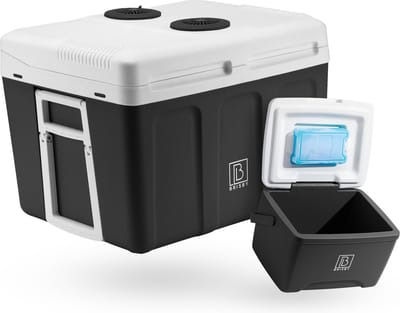 Brisby 40 Liter Elektrische Koelbox, Frigobox Deluxe met 12V, 220/230 Volt Aansluiting voor Auto en Camping – AC/DC - ZWART
