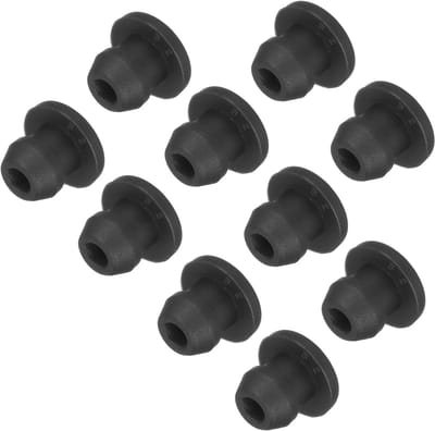 50 Stuks Zwarte Siliconen Gatstoppers 5mm Diameter voor Afdichting en Bescherming