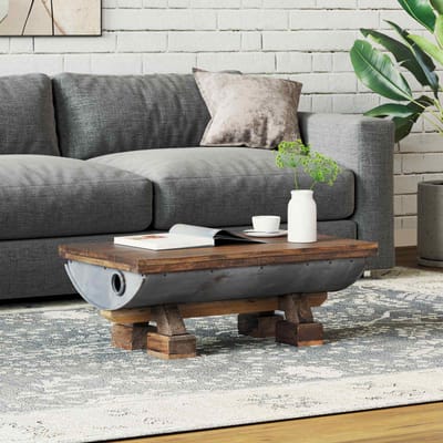 vidaXL - Salontafel - Naturel - 90 - x - 50 - x - 35 - cm - Hout