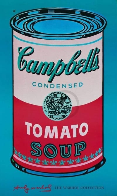 Kunstdruk Andy Warhol - Campbell's Soup 60x100cm