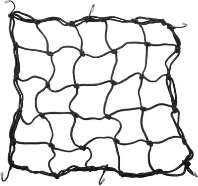Dailygoods- Koffernet 40cm x 40cm - Zware Elastische Vrachtnet - 6 Haken - Ideaal voor Motorfiets/Auto/Fiets - Duurzaam Bungee-Materiaal - Bungee Net