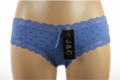 J&C string / hipster katoen Spikkel - Blauw / L