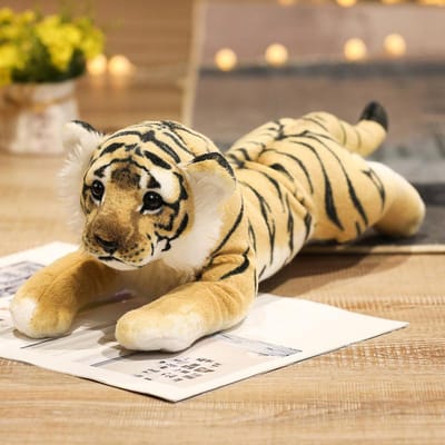Levensechte Zachte Knuffel Luipaard Leeuw Tijger Pluche Speelgoed Wilde Dier Cadeaus voor Kinderen Verjaardag 58cm