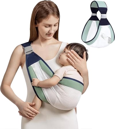 Babydrager Draagzak - Draagdoek Baby - Baby Vervoeren - Ademend Katoen - 0-18 Maanden - Groen