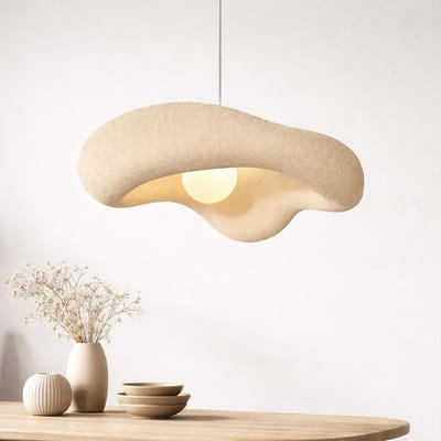 Milton & Oldbrook Japandi Hanglamp Ø 60 cm Zenica Beige Steenlook